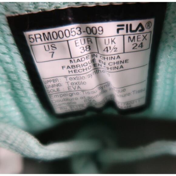 Fila Shoes Womens 7 Athletic Trainers Running Active Lace Up Comfort Black Blue - Picture 12 of 13